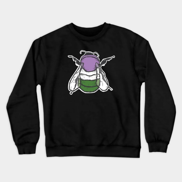 Genderqueer Bee Crewneck Sweatshirt by theartfulscientist